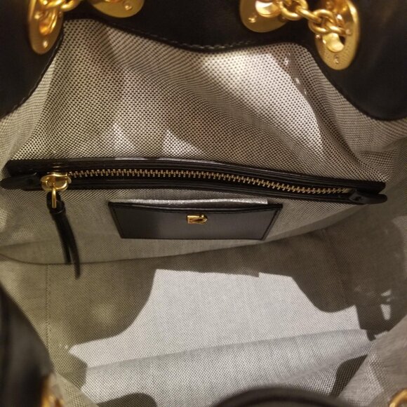 Donna Karan New York Plainview Chain Drawstring Crossbody Bag in Black - Picture 9 of 15